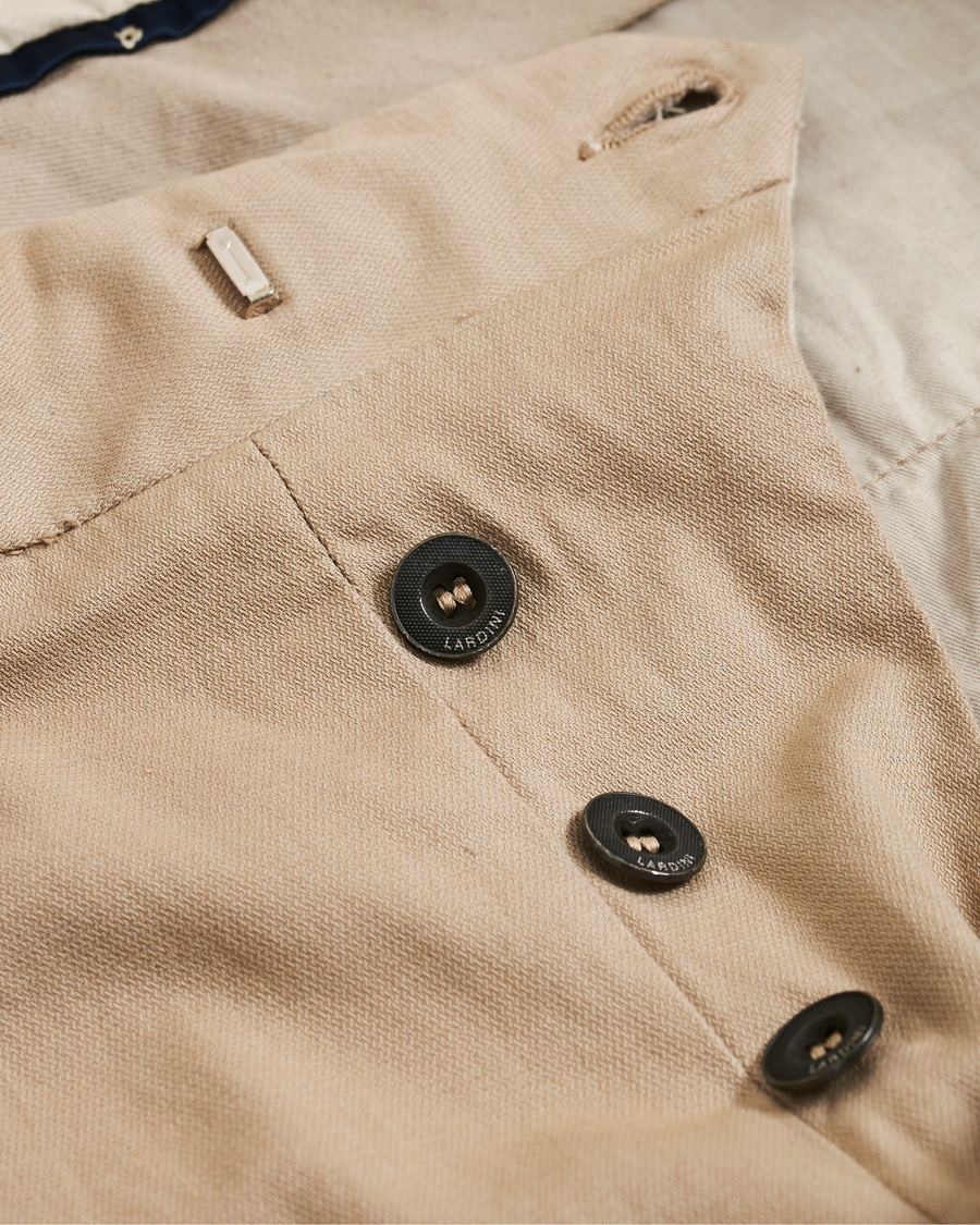 Herre | Bukser | Lardini | Luxor Double Pleated Cotton Trousers Beige