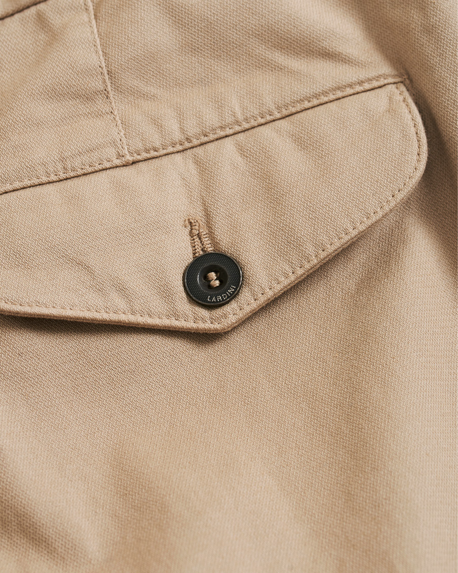 Herre | Bukser | Lardini | Luxor Double Pleated Cotton Trousers Beige