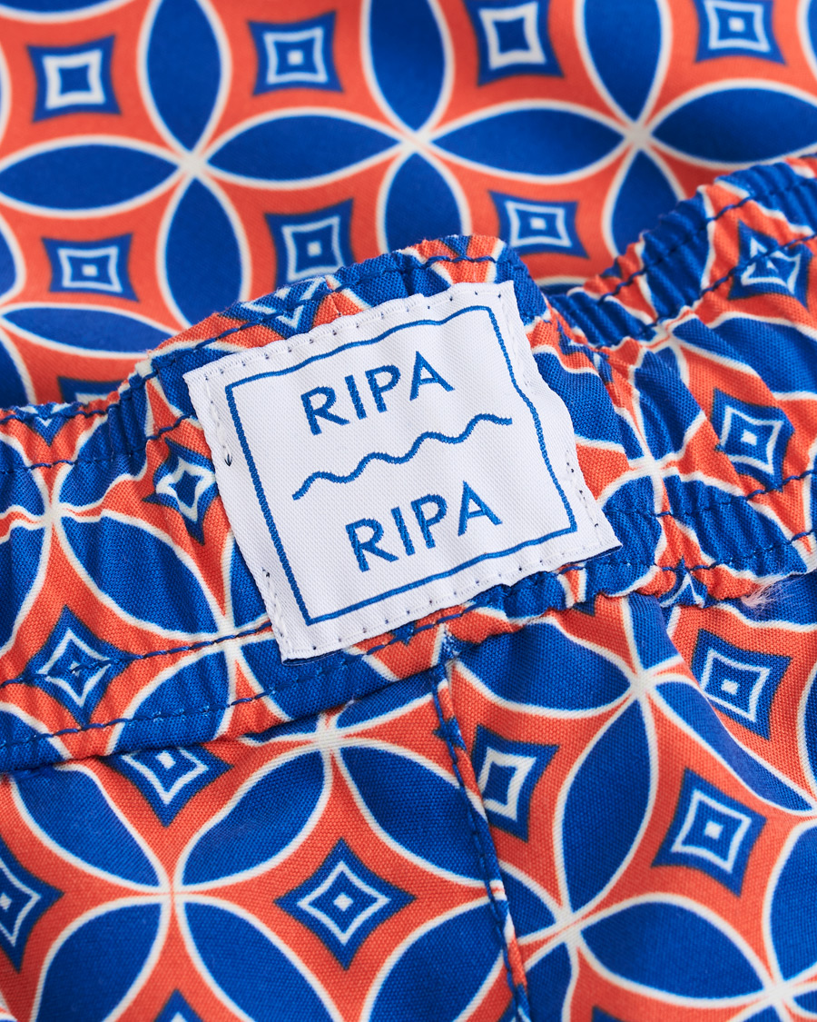 Herre | Badeshorts | Ripa Ripa | Levante Printed Swimshorts Red/Blue