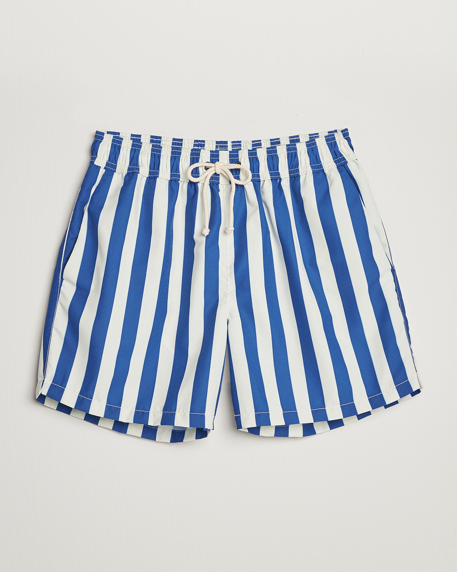 Herre | Badeshorts | Ripa Ripa | Paraggi Striped Swimshorts Blue/White