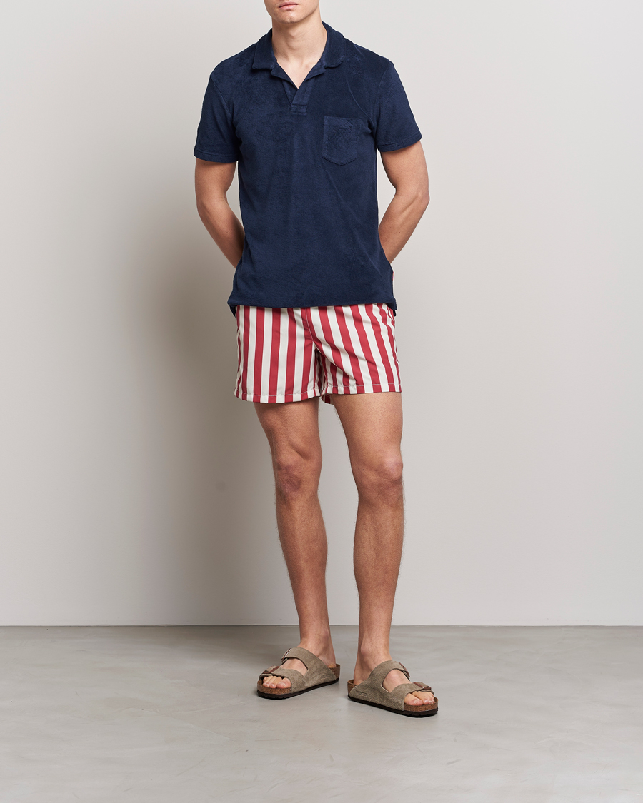 Herre | Badeshorts | Ripa Ripa | Paraggi Striped Swimshorts Red/White