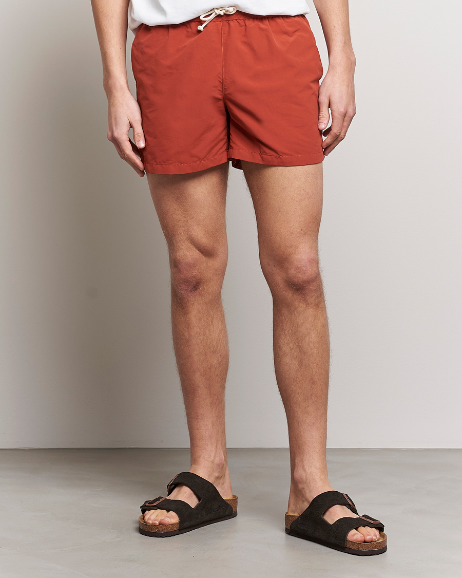 Herre | Badeshorts med snøring | Ripa Ripa | Plain Swimshorts Orange