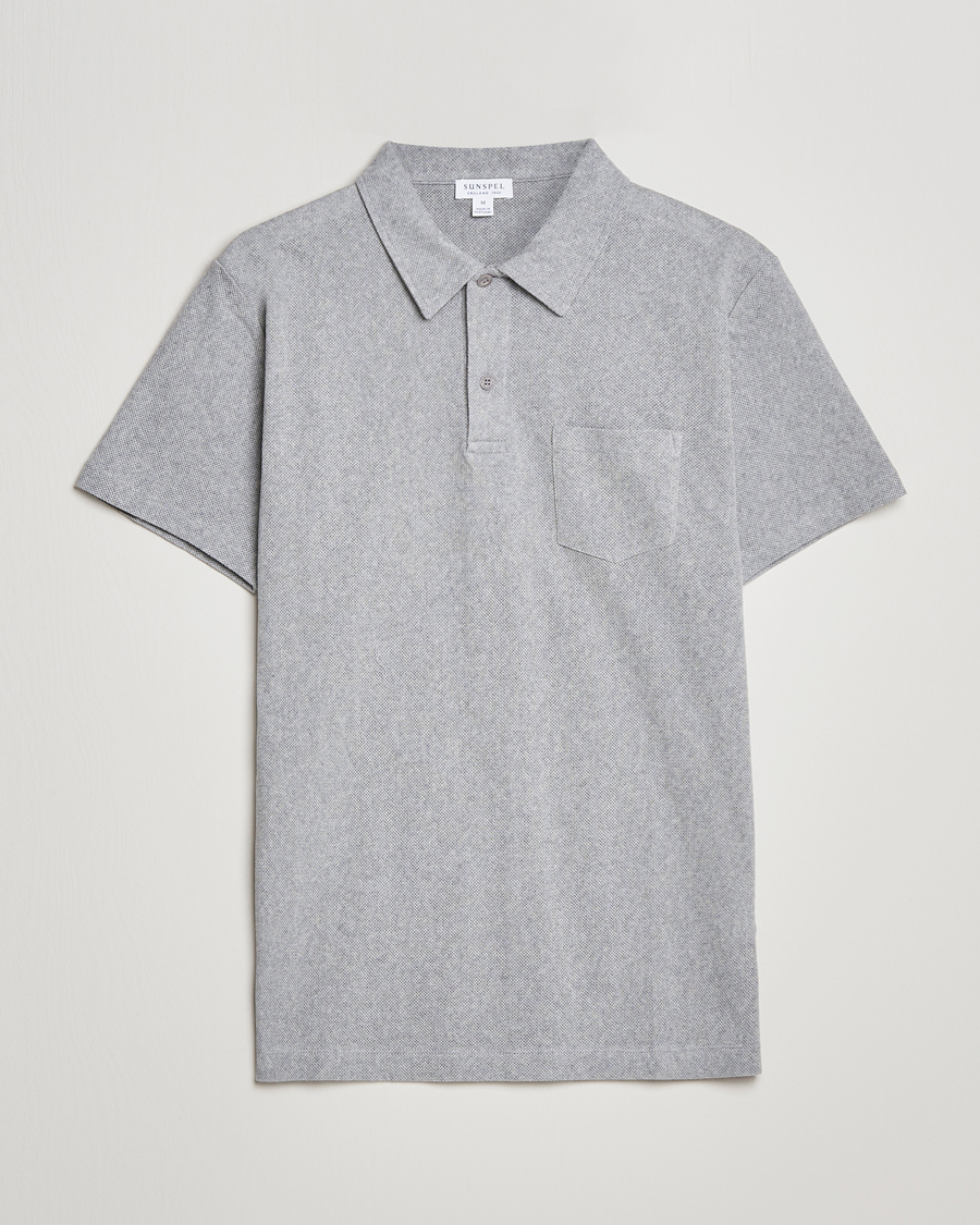 Herre |  | Sunspel | Riviera Polo Shirt Grey Melange