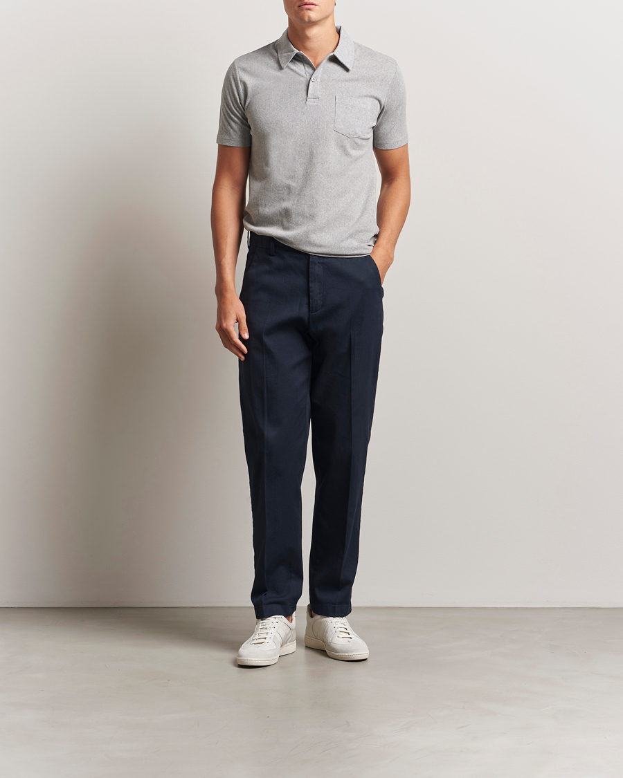 Herre | Pikéer | Sunspel | Riviera Polo Shirt Grey Melange