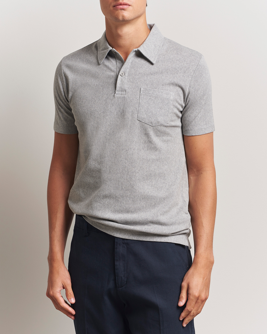 Herre | Pikéer | Sunspel | Riviera Polo Shirt Grey Melange