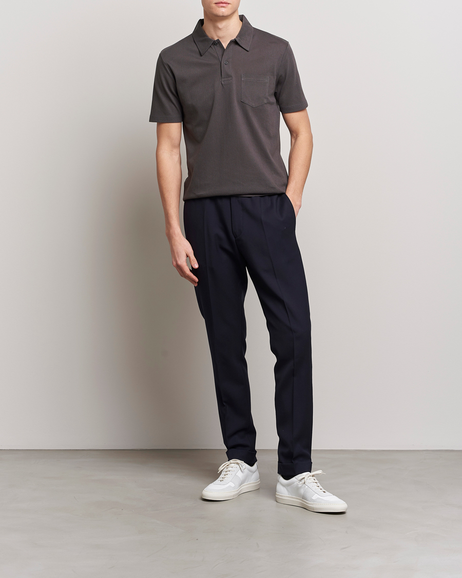 Herre | Pikéer | Sunspel | Riviera Polo Shirt Charcoal
