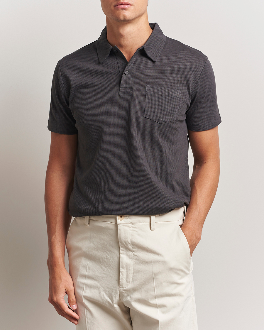 Herre | Pikéer | Sunspel | Riviera Polo Shirt Charcoal