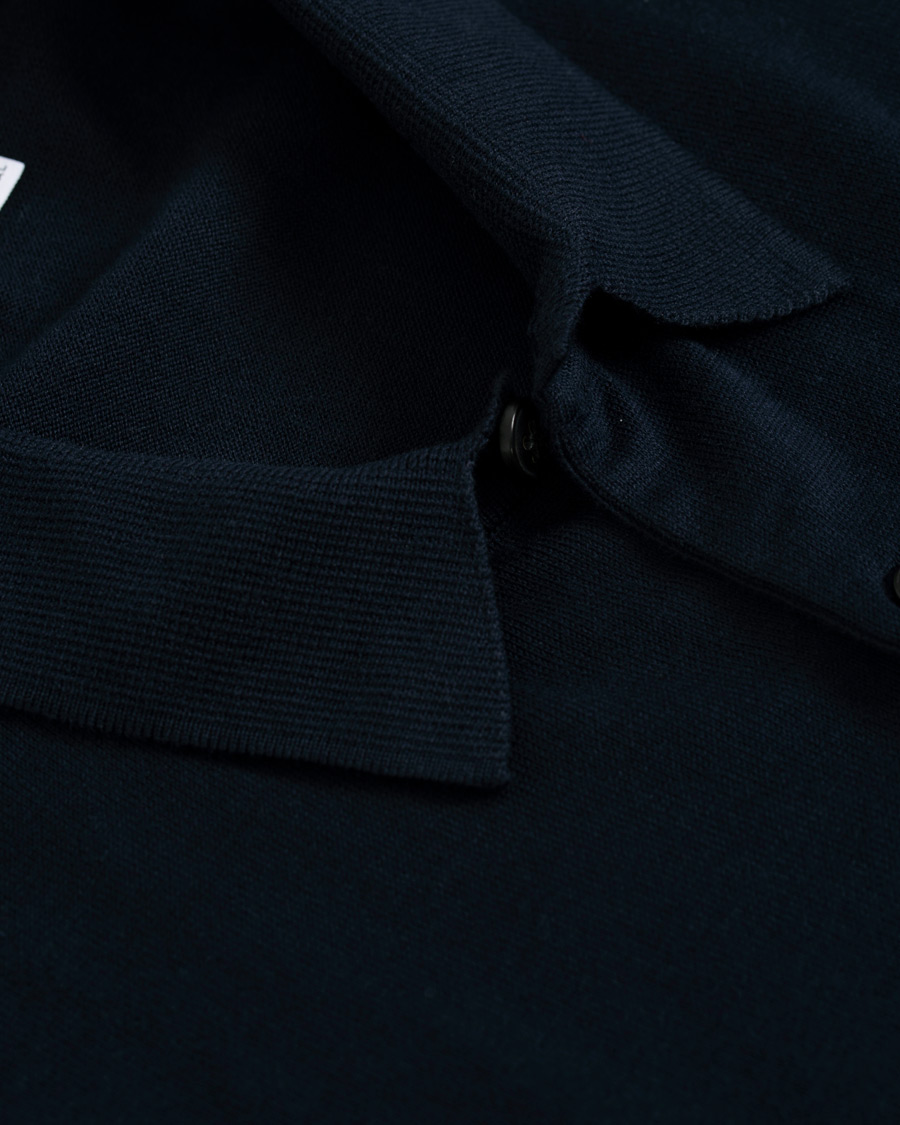 Herre | Skjorter | Sunspel | Short Sleeve Sea Island Cotton Shirt Light Navy