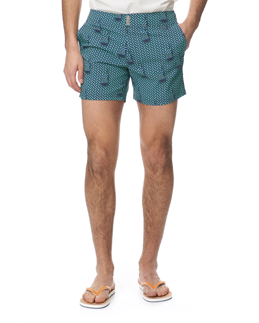 Herre | Badeshorts | Vilebrequin | Merise Superflex Maharadjah Swim Shorts Bleu Batik