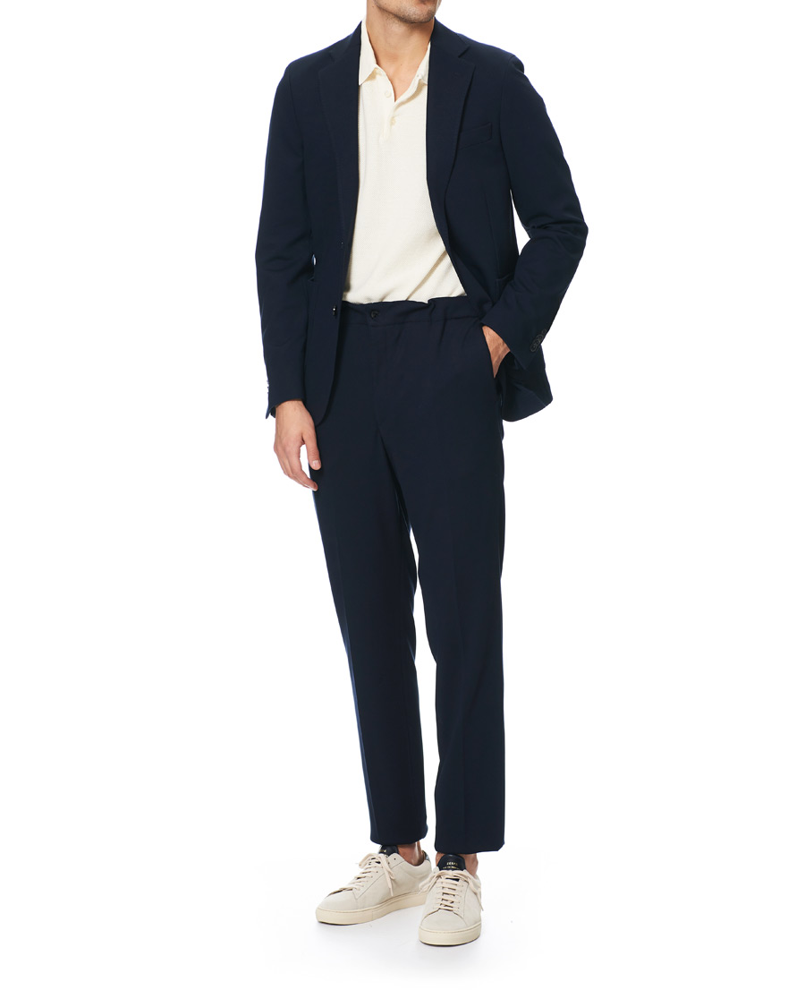 Herre | Zespà ZSP4 HGH Suede Sneakers Off White/Navy | Zespà | ZSP4 HGH Suede Sneakers Off White/Navy
