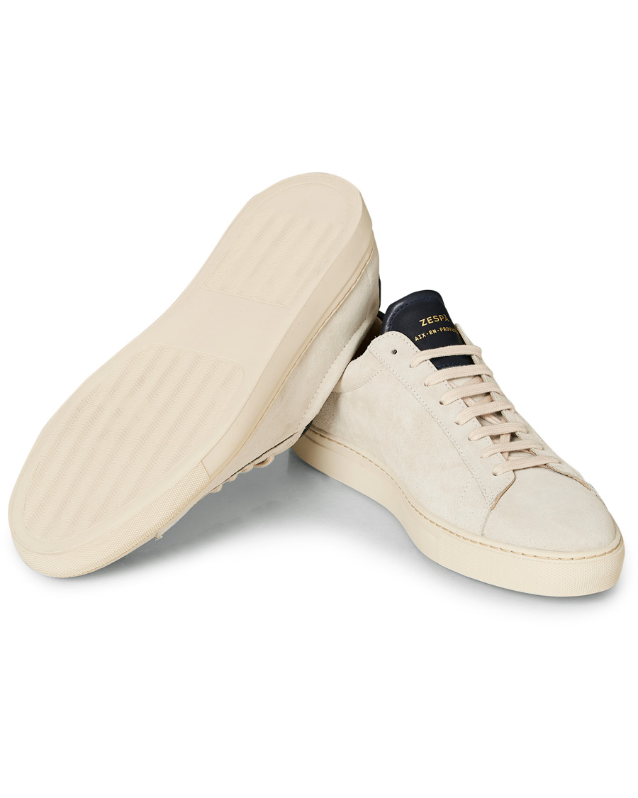 Herre | Zespà ZSP4 HGH Suede Sneakers Off White/Navy | Zespà | ZSP4 HGH Suede Sneakers Off White/Navy