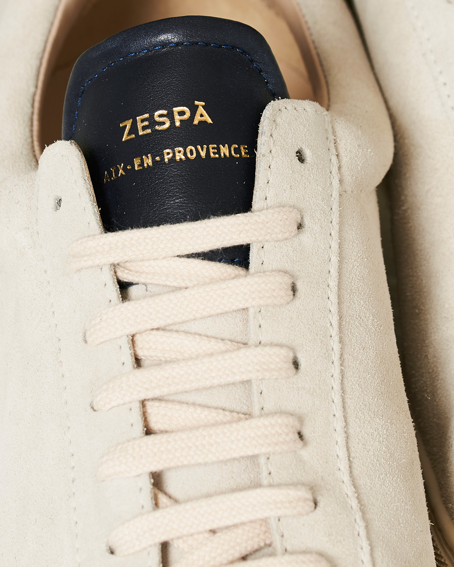 Herre | Zespà ZSP4 HGH Suede Sneakers Off White/Navy | Zespà | ZSP4 HGH Suede Sneakers Off White/Navy