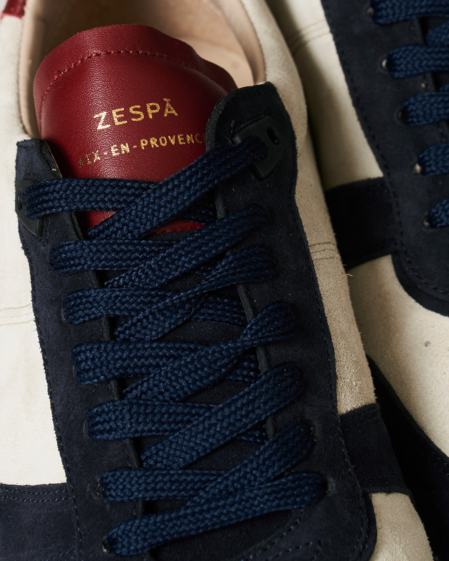 Herre | Zespà ZSP6 Suede Runner Sneakers Off White/Cerise | Zespà | ZSP6 Suede Runner Sneakers Off White/Cerise