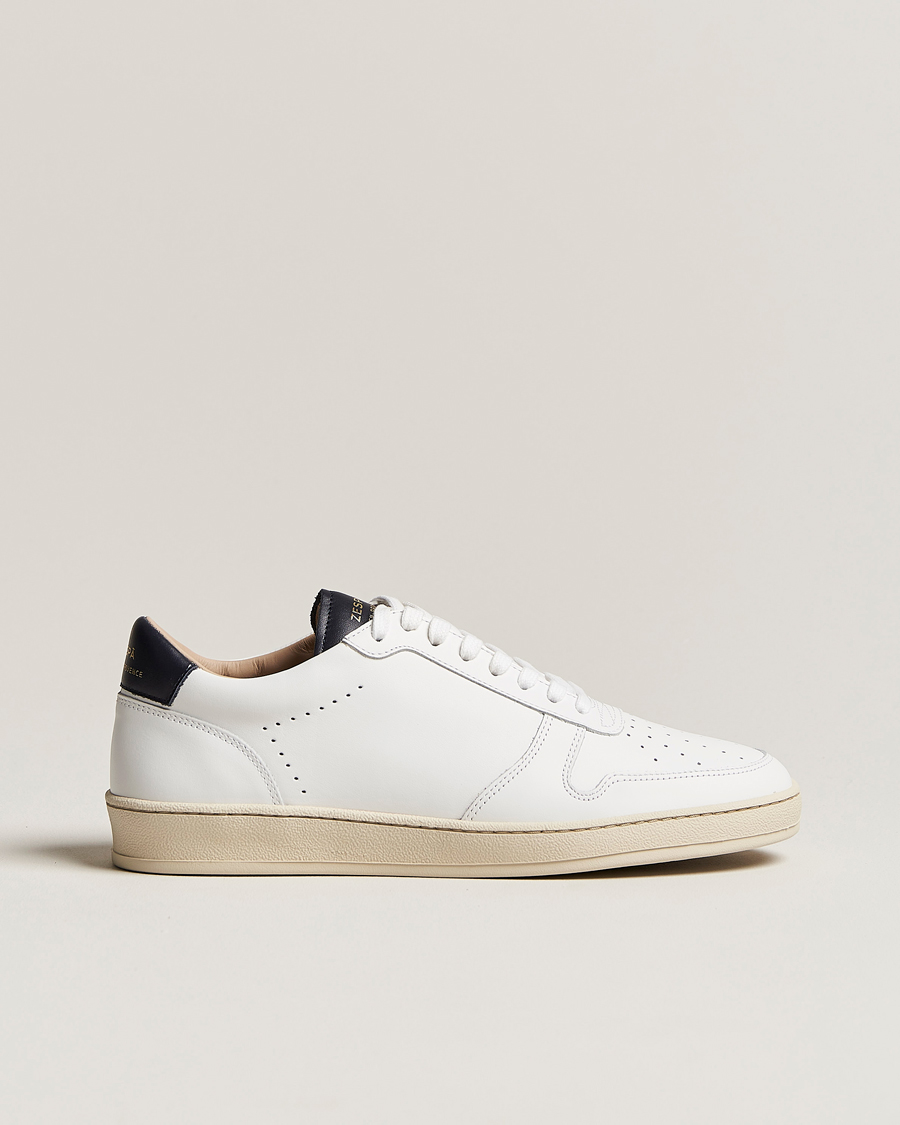 Herre | Zespà ZSP23 APLA Leather Sneakers White/Navy | Zespà | ZSP23 APLA Leather Sneakers White/Navy