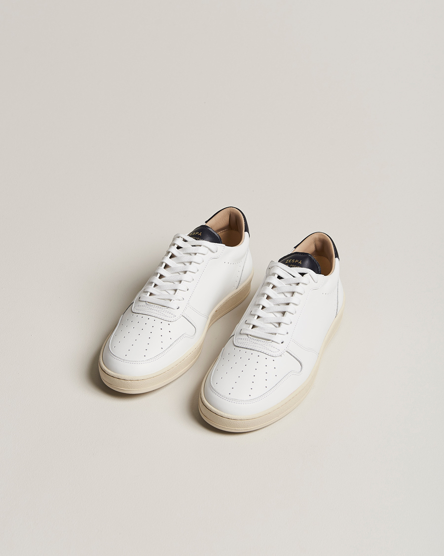 Herre | Zespà ZSP23 APLA Leather Sneakers White/Navy | Zespà | ZSP23 APLA Leather Sneakers White/Navy