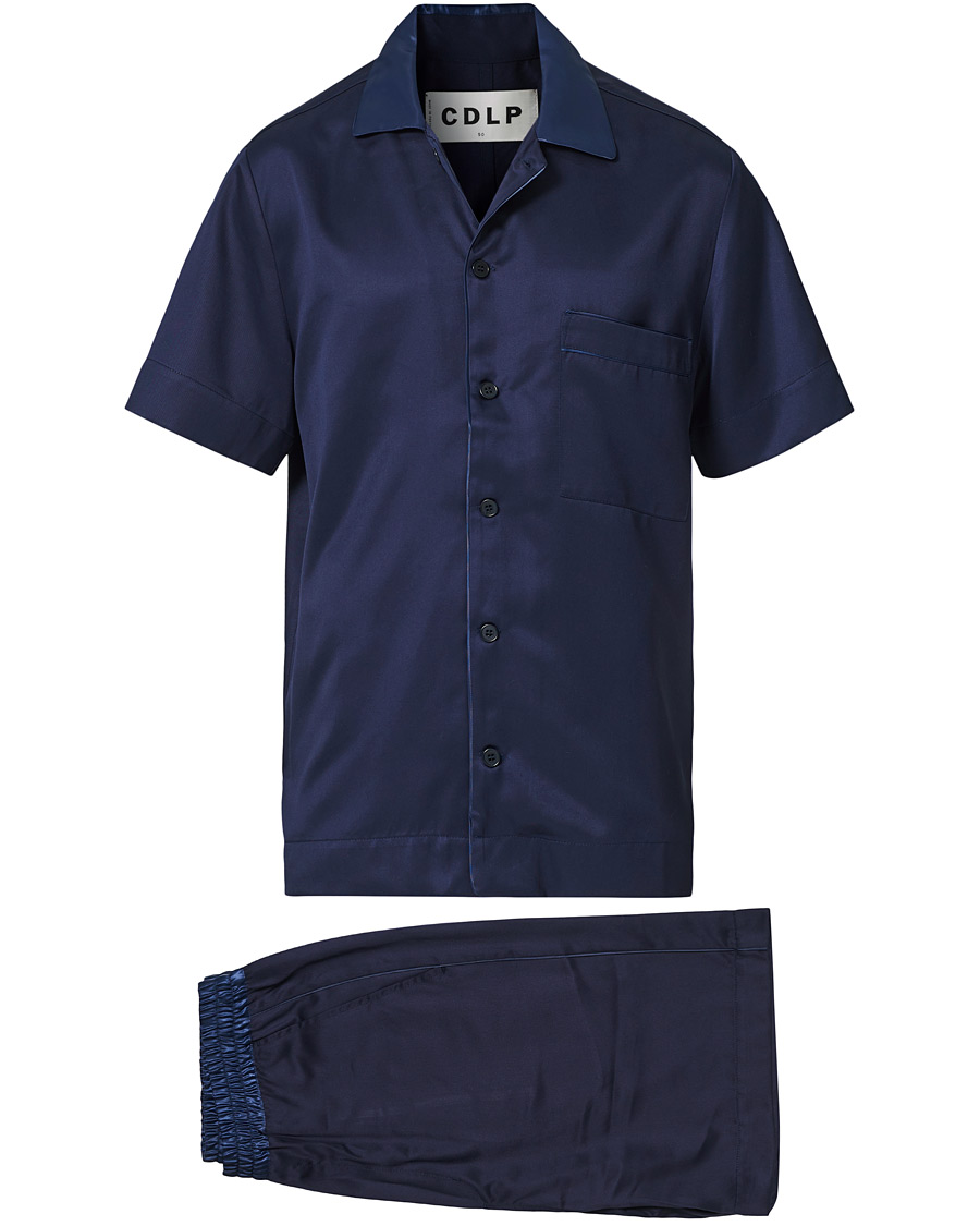 Herre | Pyjamassett | CDLP | Home Suit Short Sleeve Navy Blue