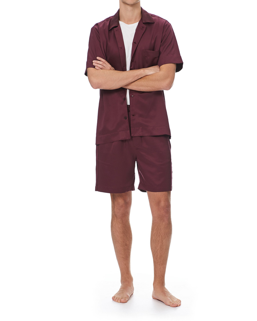 Herre | Pyjamaser og badekåper | CDLP | Home Suit Short Sleeve Burgundy