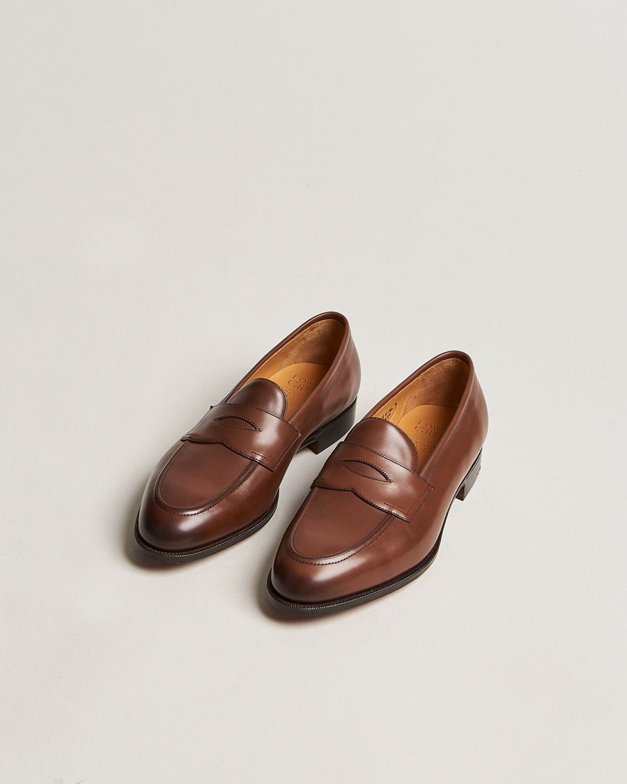 Herre | Formal Wear | Edward Green | Piccadilly Penny Loafer Dark Oak Antique