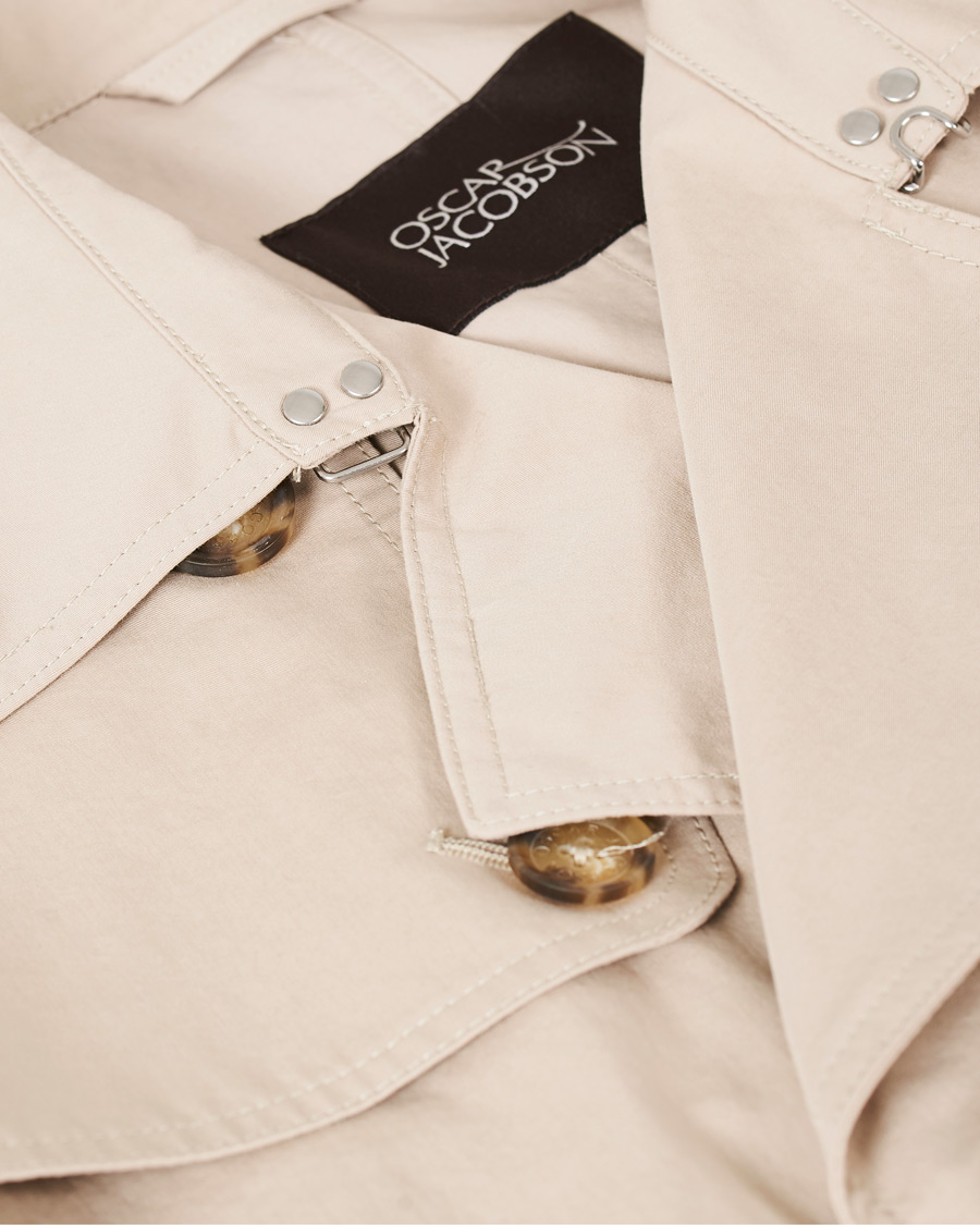 Herre | Jakker | Oscar Jacobson | Reace Double Breasted Trenchcoat Beige