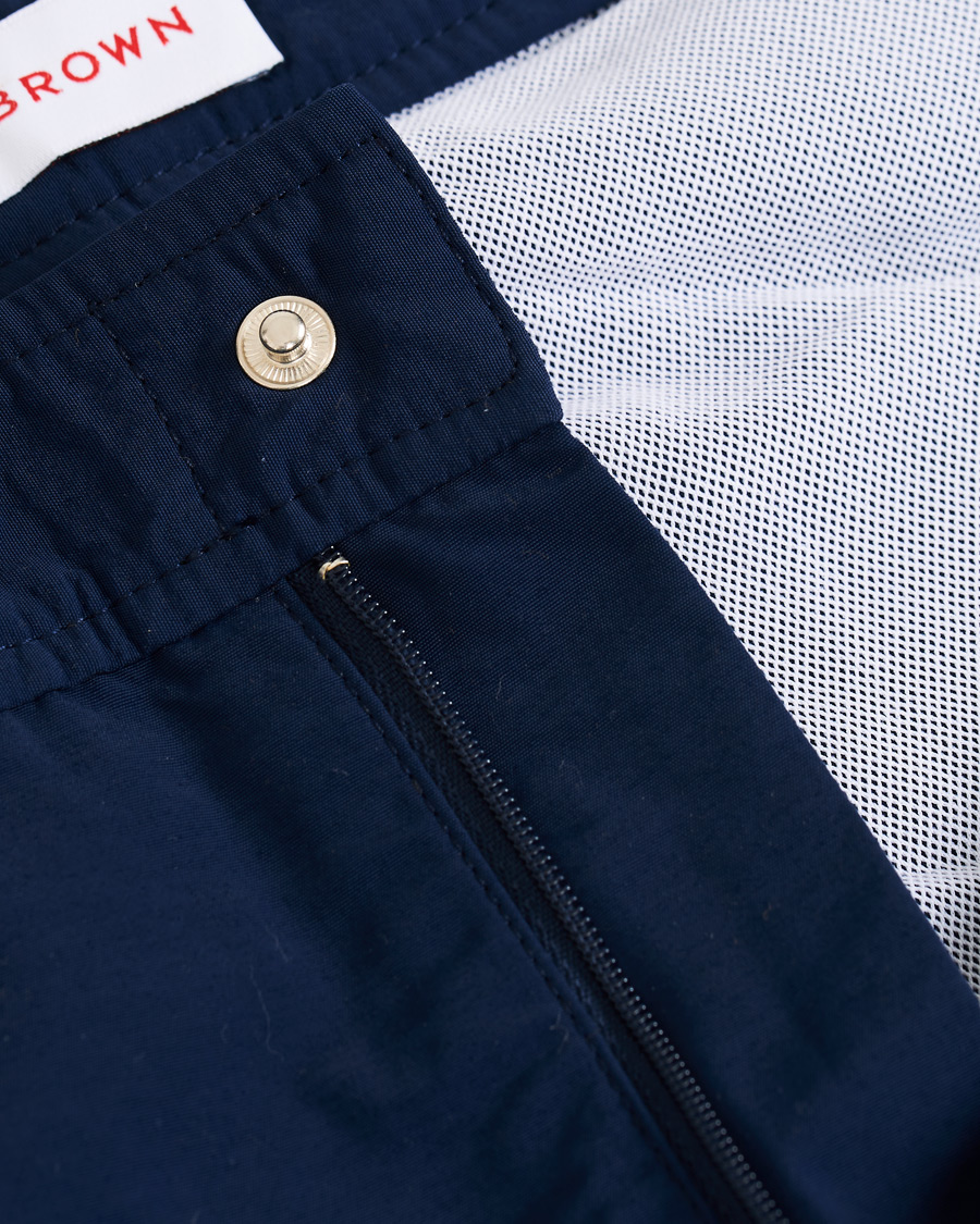 Herre | Badeshorts | Orlebar Brown | Setter Binding Swim Shorts Navy/Sea Breeze
