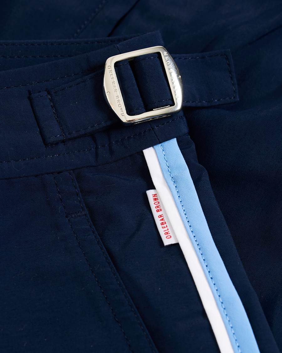 Herre | Badeshorts | Orlebar Brown | Setter Binding Swim Shorts Navy/Sea Breeze