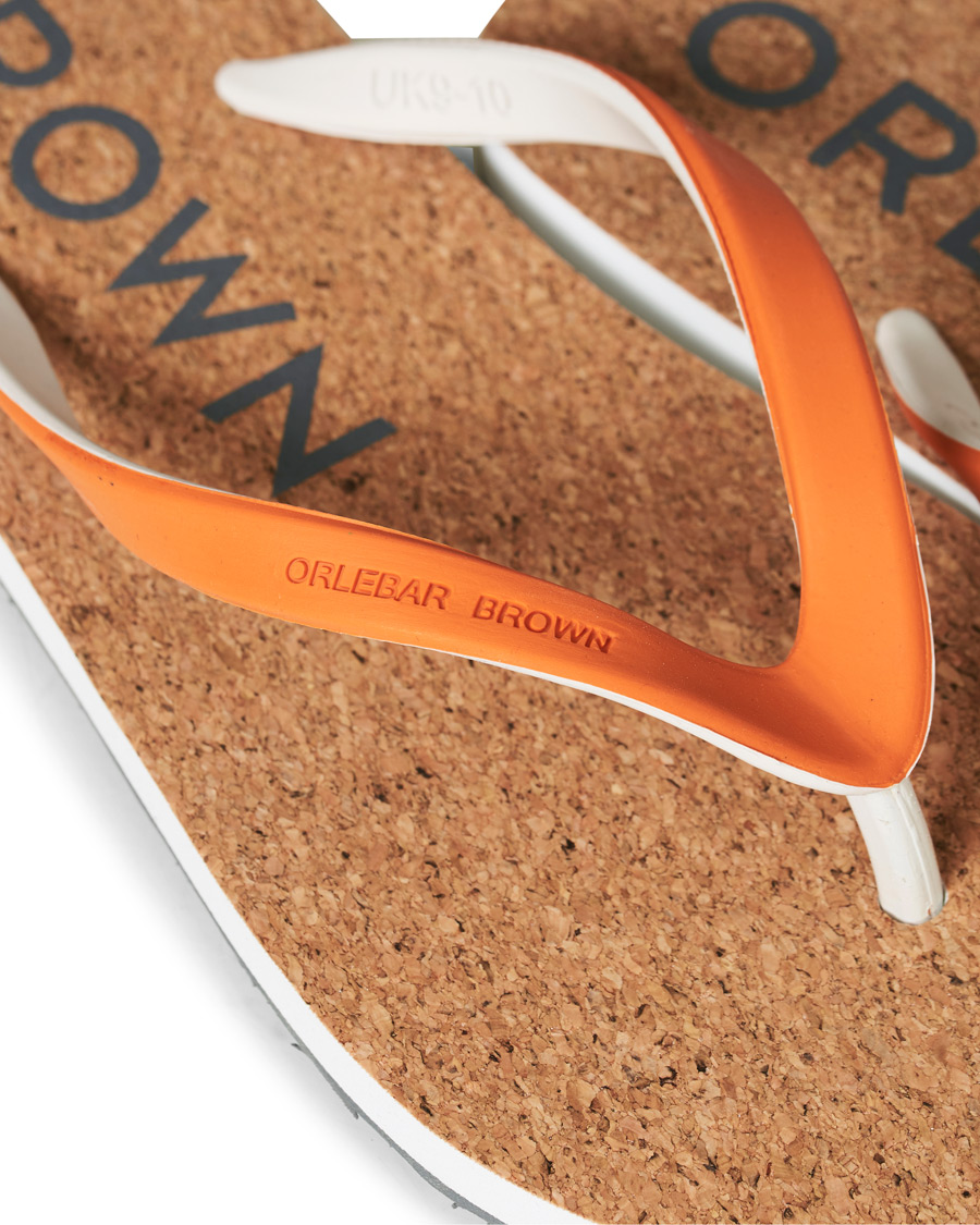 Herre | Orlebar Brown Haston Cork Flip Flops Clementine | Orlebar Brown | Haston Cork Flip Flops Clementine