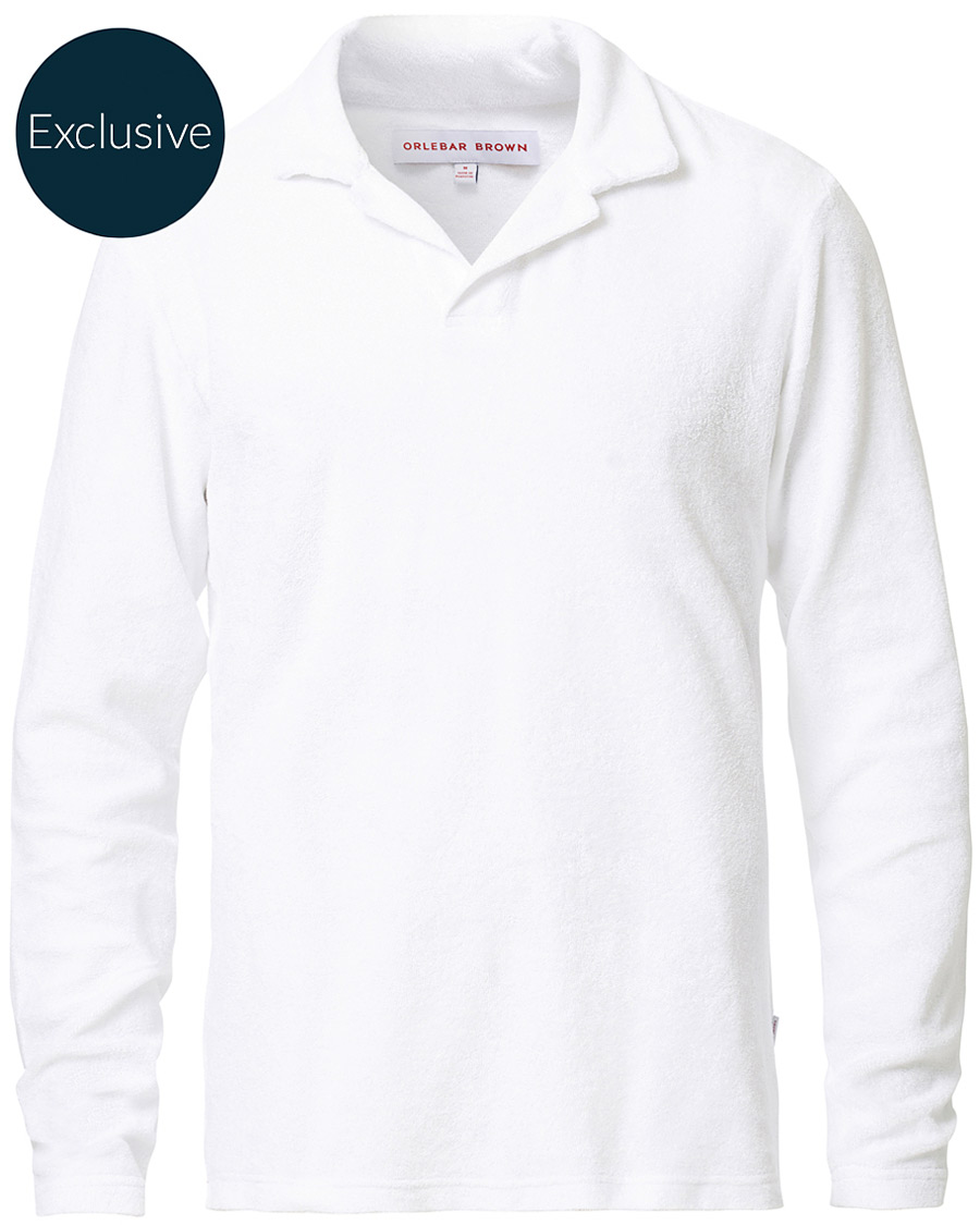 Herre | Gensere | Orlebar Brown | Terry Long Sleeve Polo White