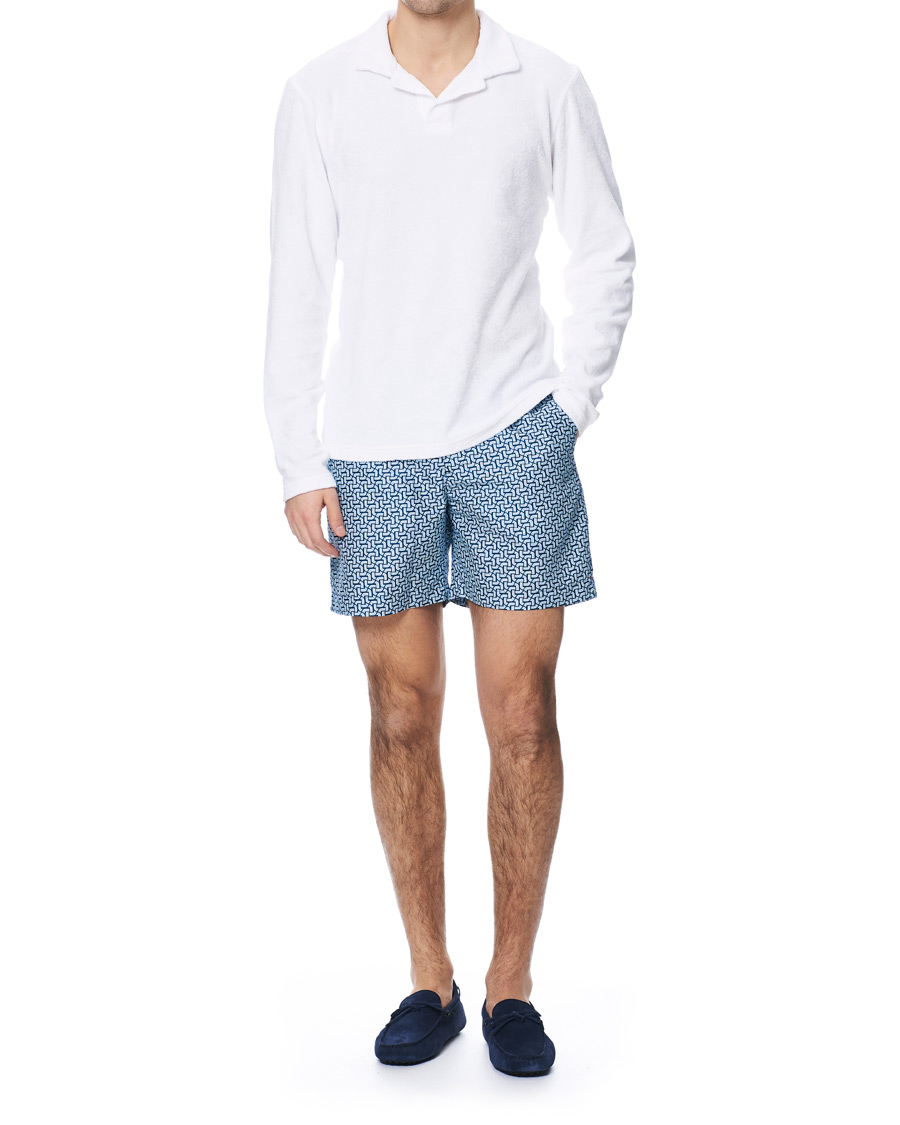 Herre | Gensere | Orlebar Brown | Terry Long Sleeve Polo White