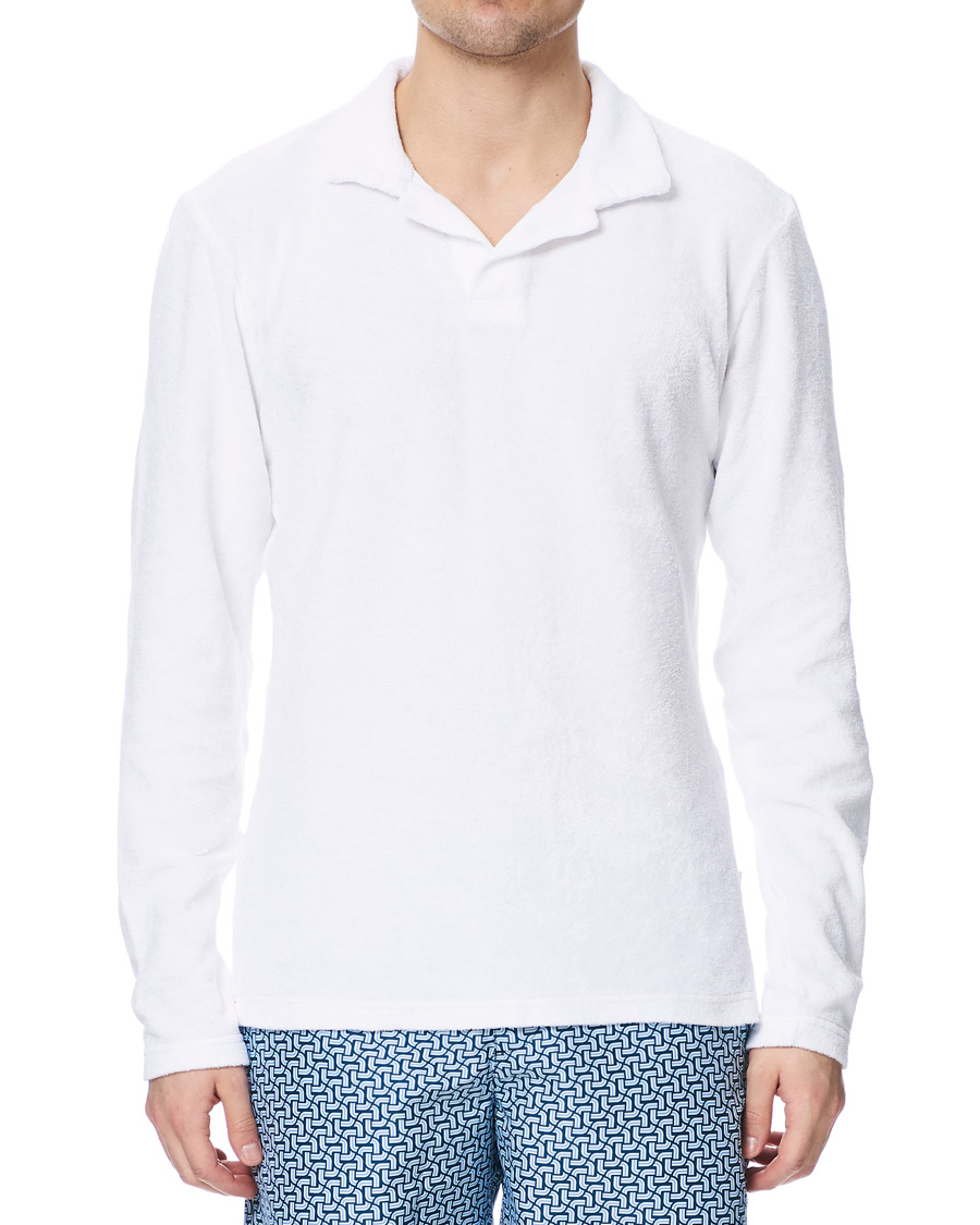 Herre | Gensere | Orlebar Brown | Terry Long Sleeve Polo White