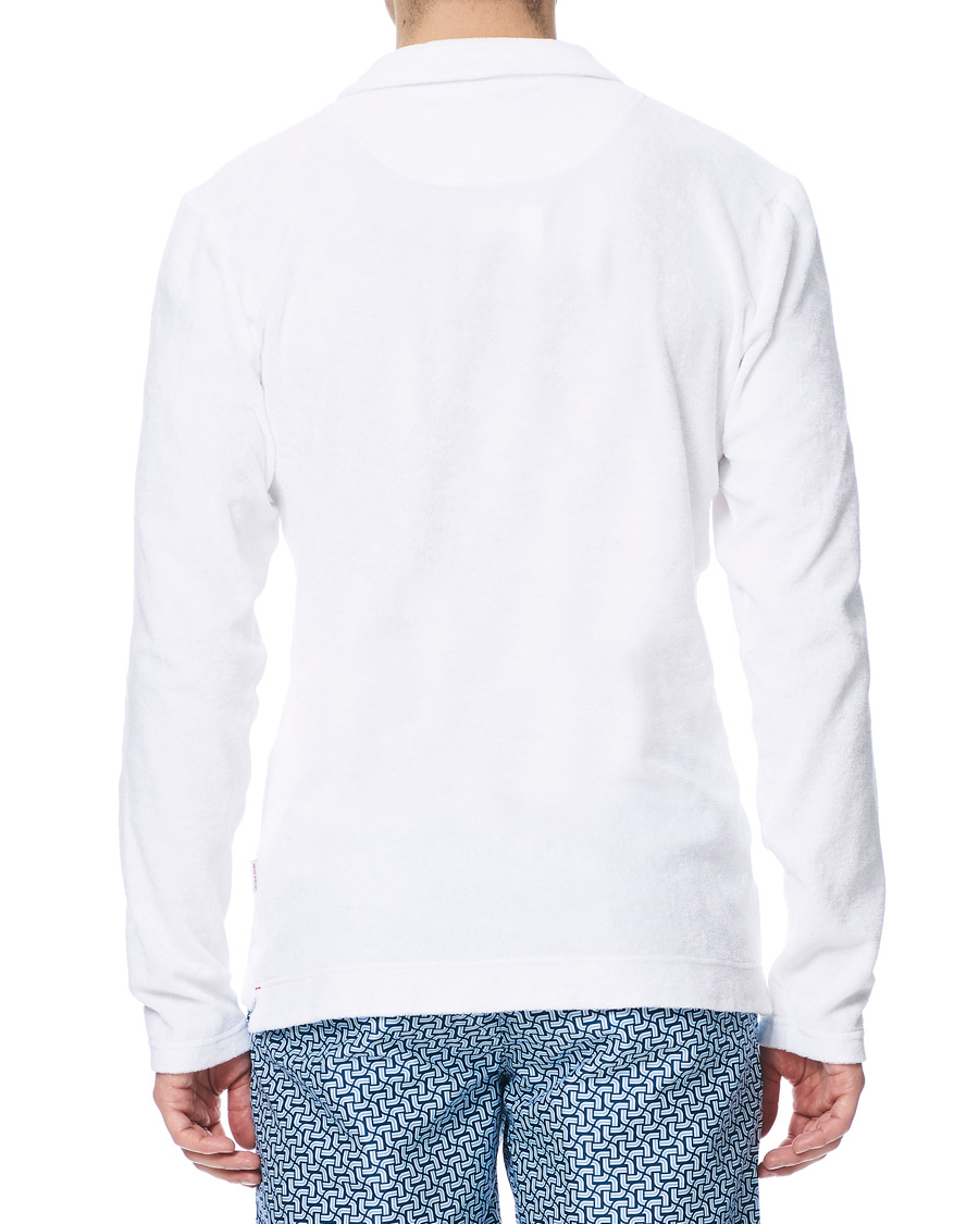 Herre | Gensere | Orlebar Brown | Terry Long Sleeve Polo White