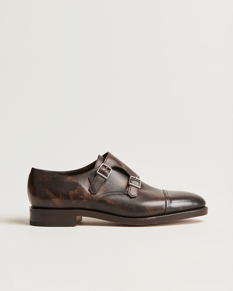 Herre | Munkesko | John Lobb | William Double Monkstrap Dark Brown Calf