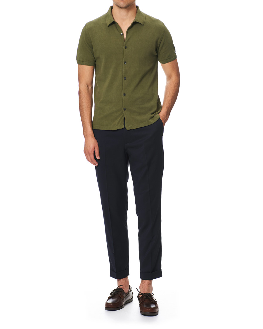 Herre | Gensere | Oscar Jacobson | Celvin Short Sleeve Cotton Poloshirt Green