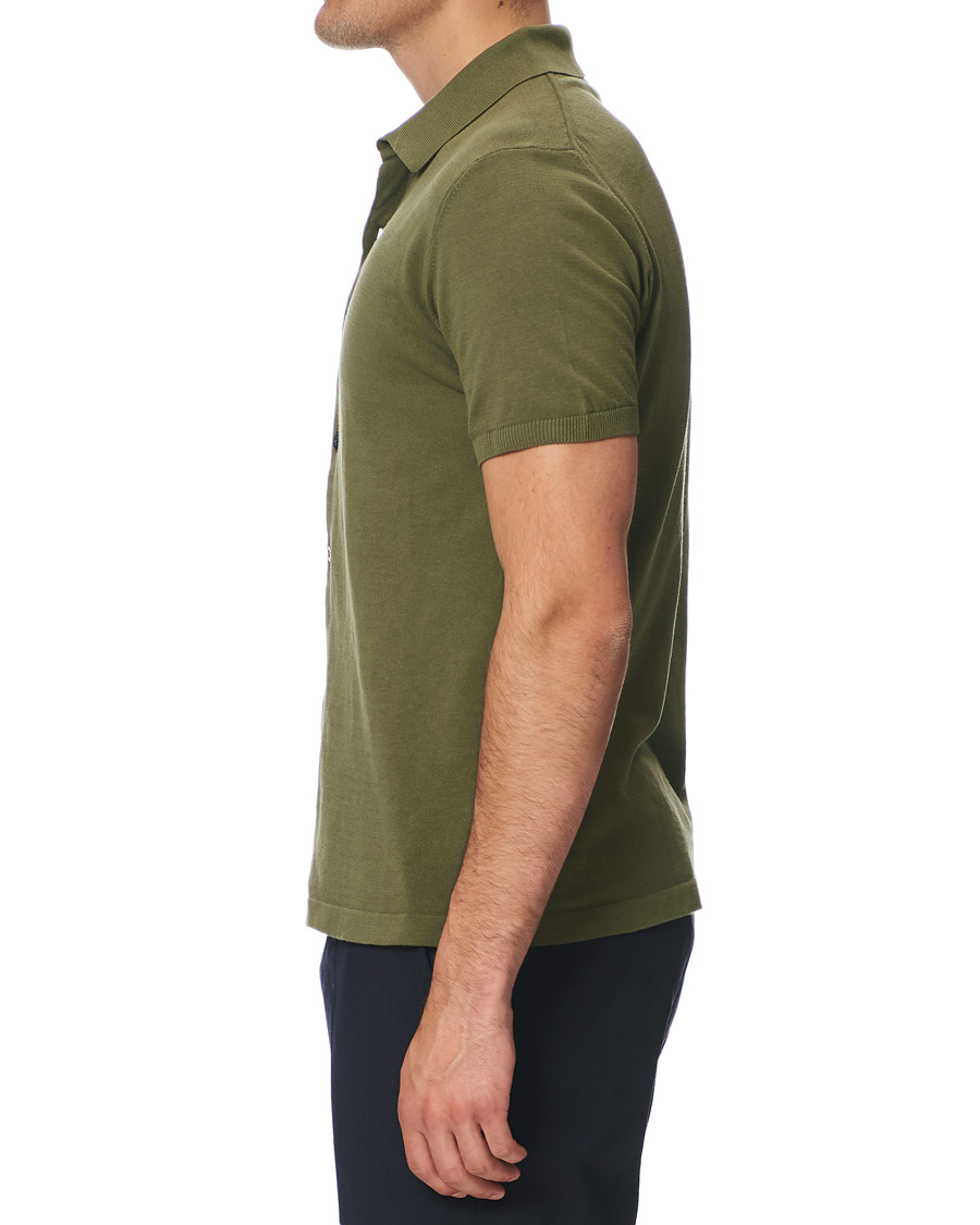 Herre | Gensere | Oscar Jacobson | Celvin Short Sleeve Cotton Poloshirt Green