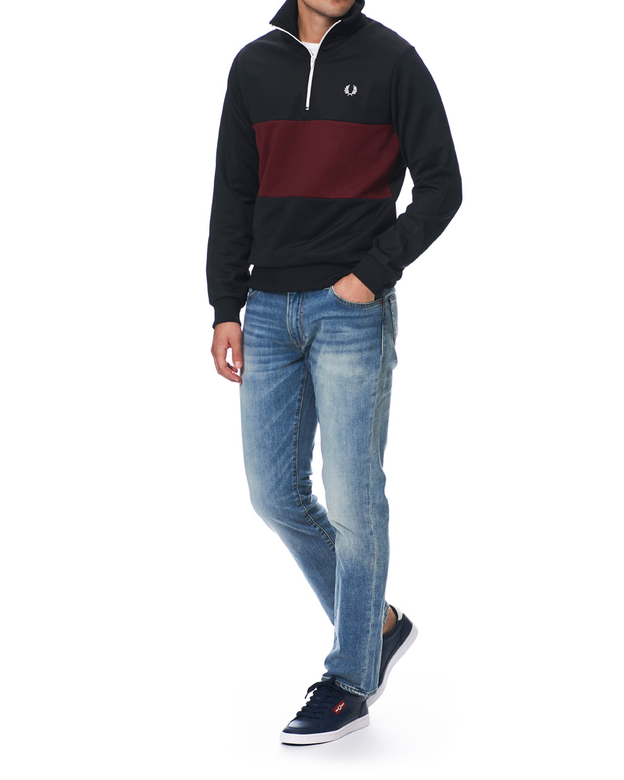 Herre | Fred Perry Deuce Leather Sneaker Carbon Blue | Fred Perry | Deuce Leather Sneaker Carbon Blue