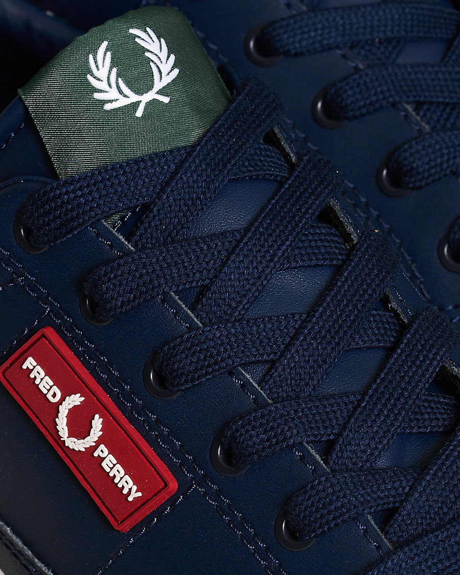 Herre | Fred Perry Deuce Leather Sneaker Carbon Blue | Fred Perry | Deuce Leather Sneaker Carbon Blue