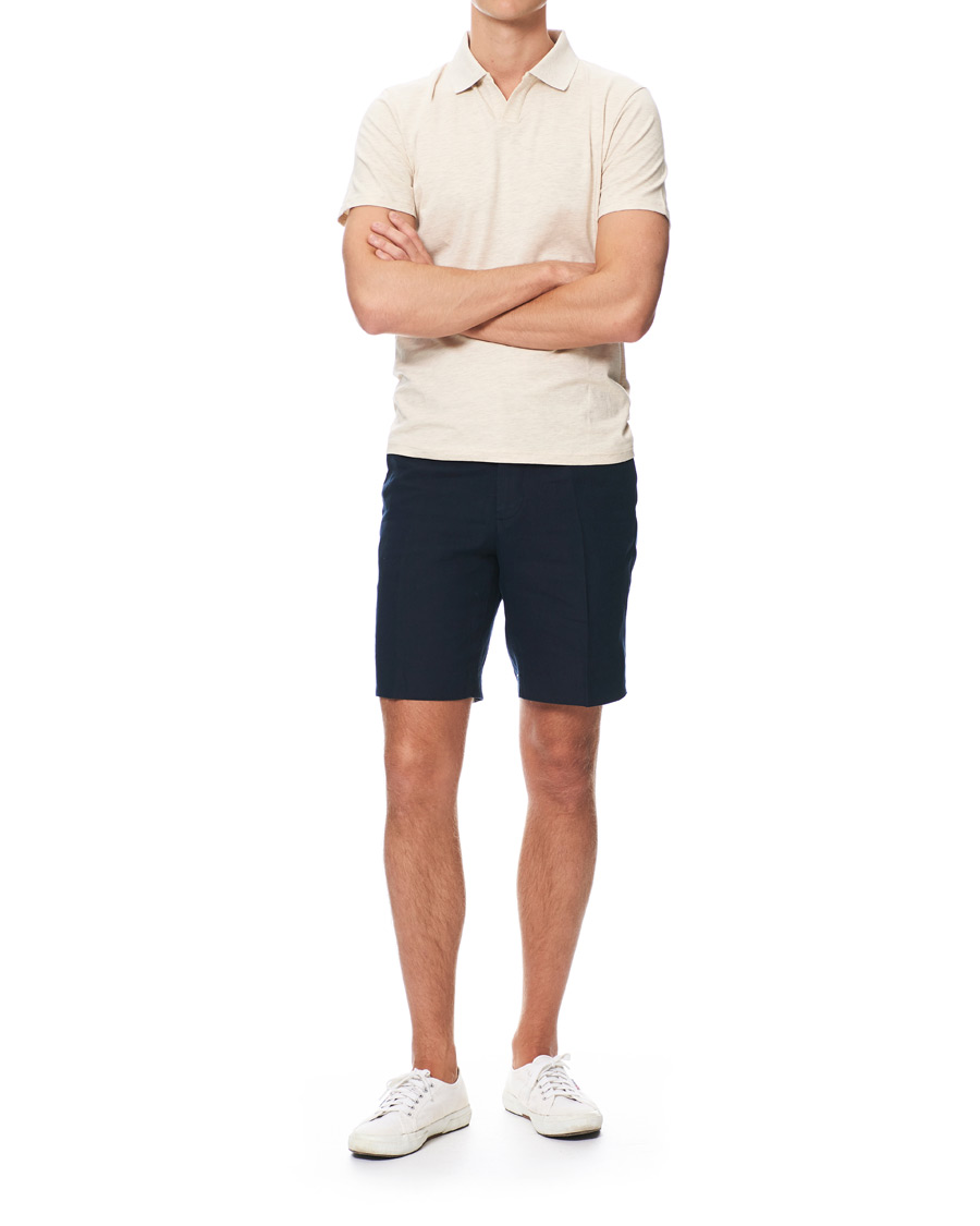 Herre | Shorts | J.Lindeberg | Sasha Linen Drawstring Shorts Navy