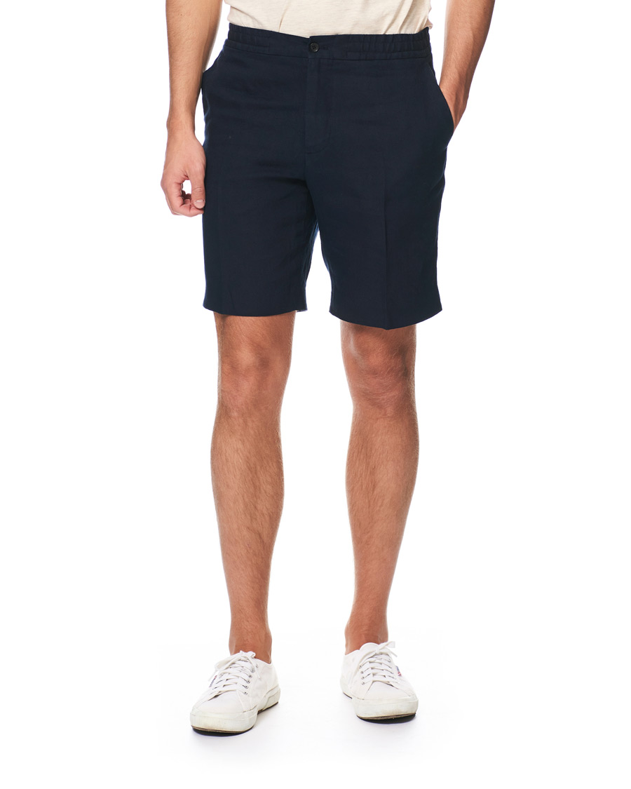 Herre | Shorts | J.Lindeberg | Sasha Linen Drawstring Shorts Navy