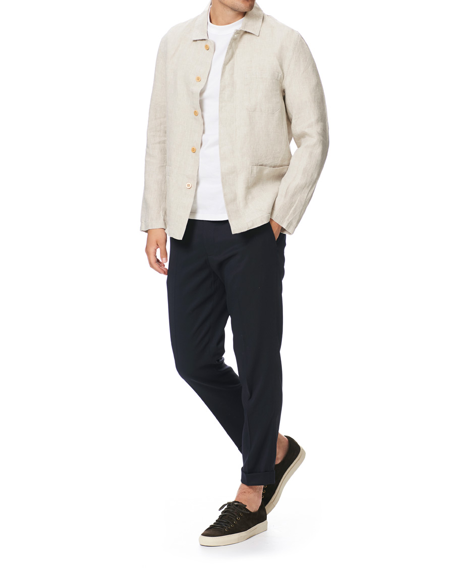 Herre | Skjorter | NN07 | Oscar Linen Blazer Overshirt Oat