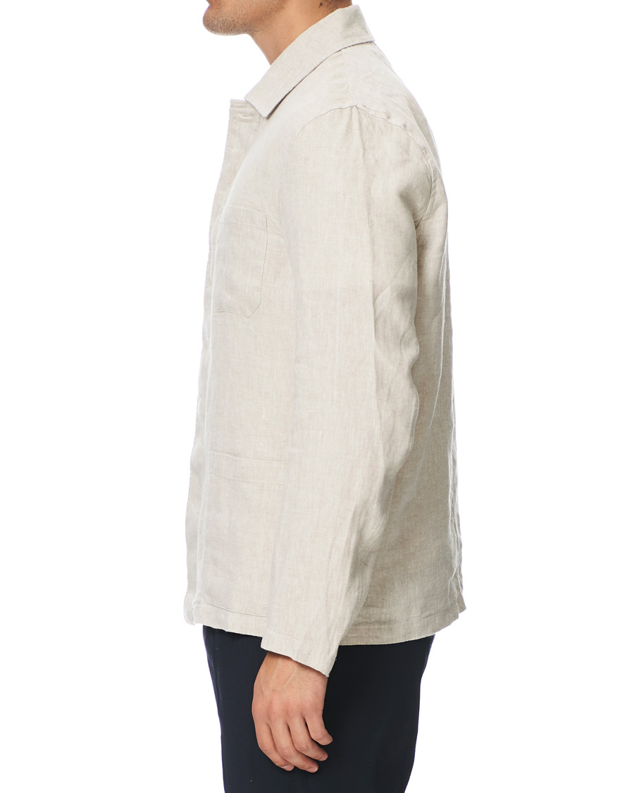 Herre | Skjorter | NN07 | Oscar Linen Blazer Overshirt Oat