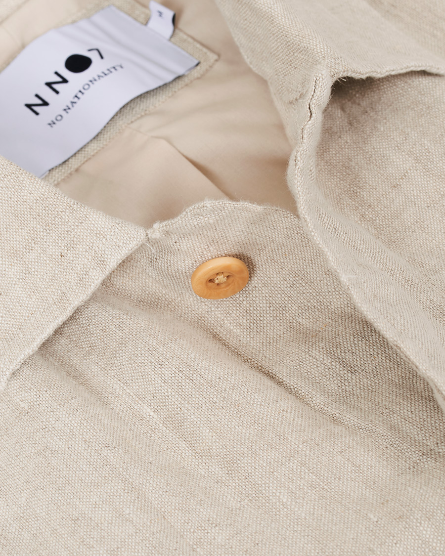 Herre | Skjorter | NN07 | Oscar Linen Blazer Overshirt Oat