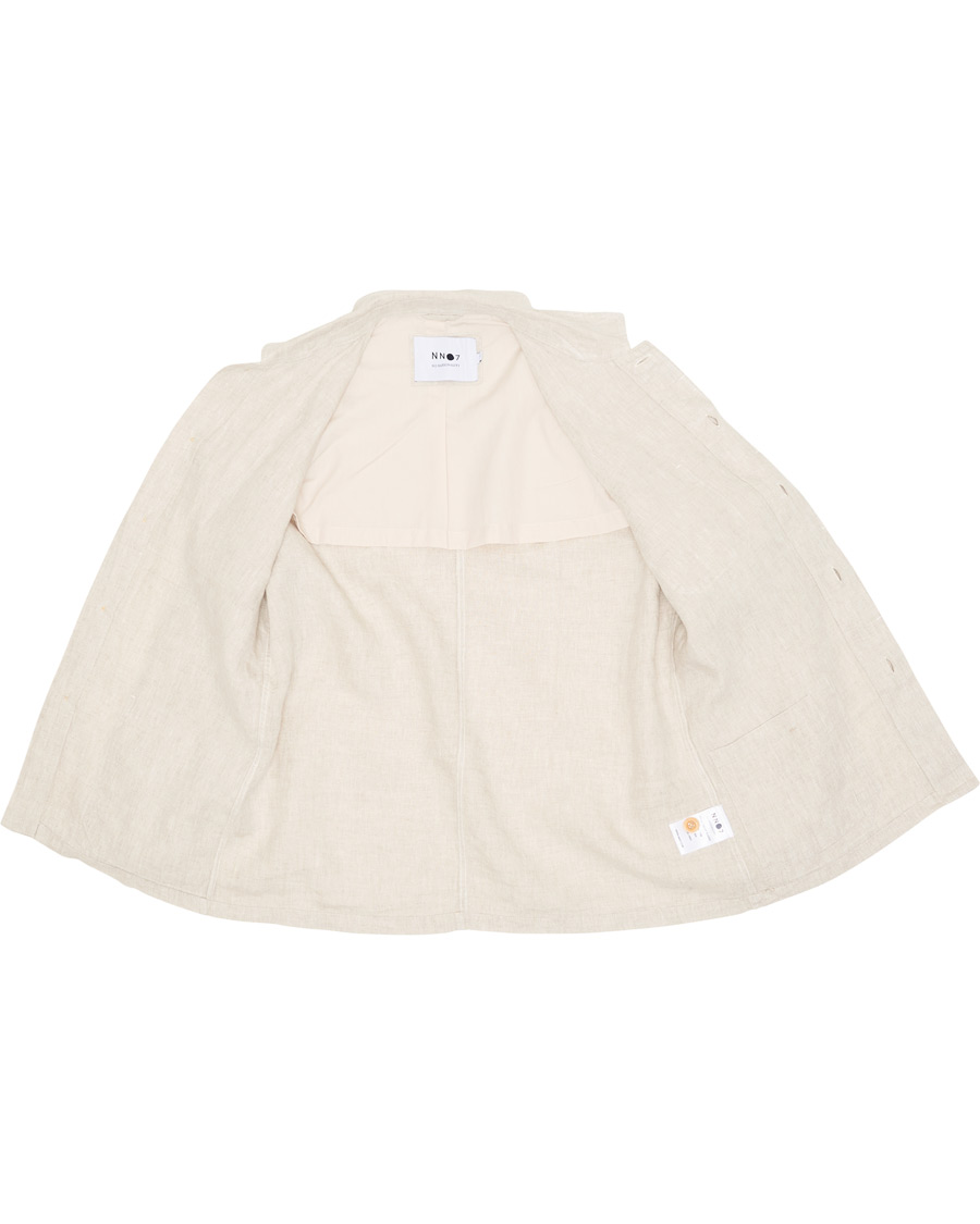 Herre | Skjorter | NN07 | Oscar Linen Blazer Overshirt Oat