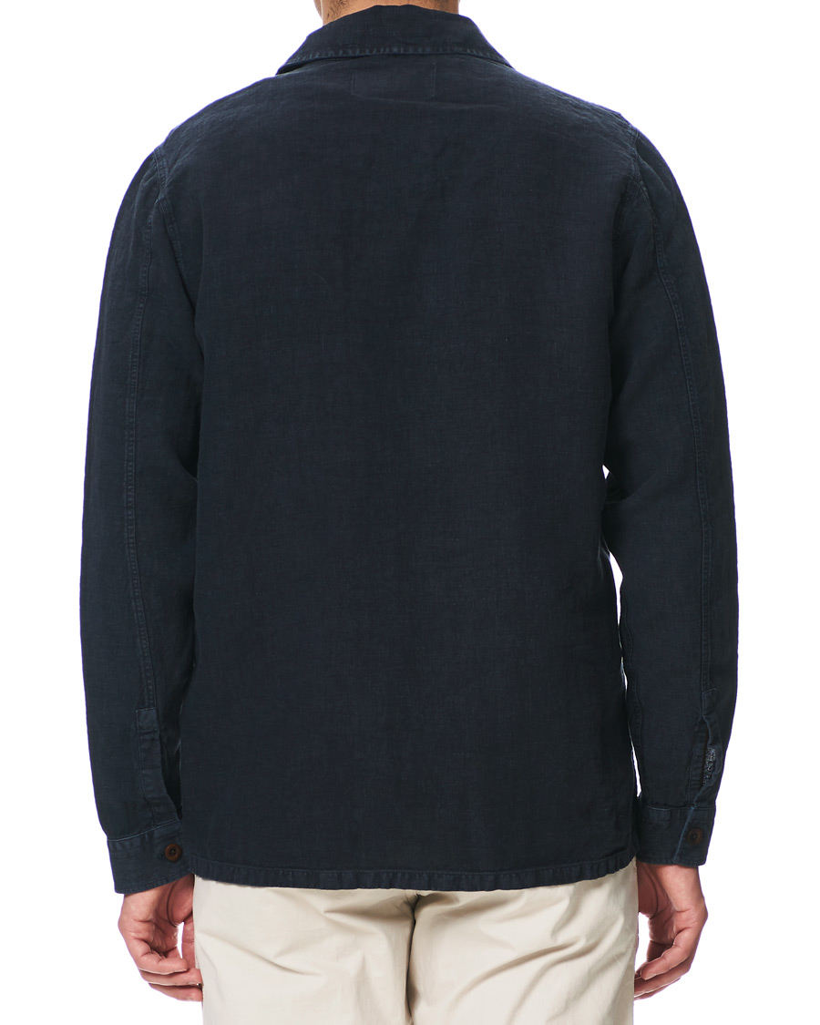 Herre | Skjorter | NN07 | Berner Linen Safari Overshirt Navy
