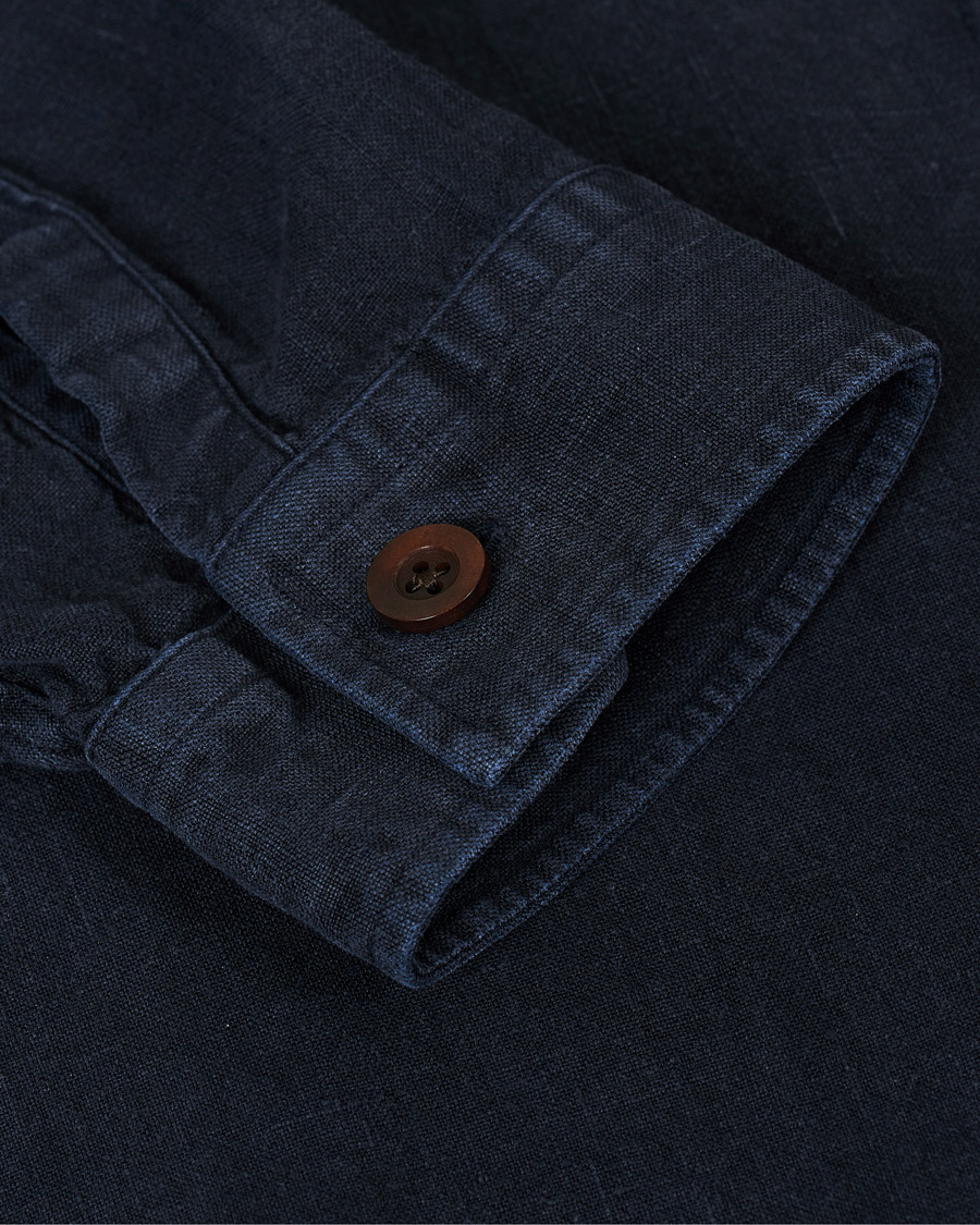 Herre | Skjorter | NN07 | Berner Linen Safari Overshirt Navy