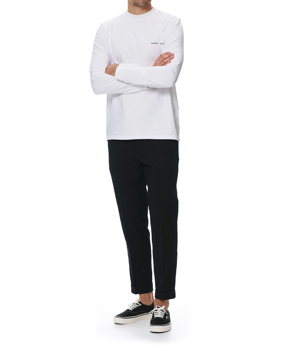 Herre | T-Shirts | Samsøe Samsøe | Samsøe & Samsøe Norsbro Long Sleeve Tee White