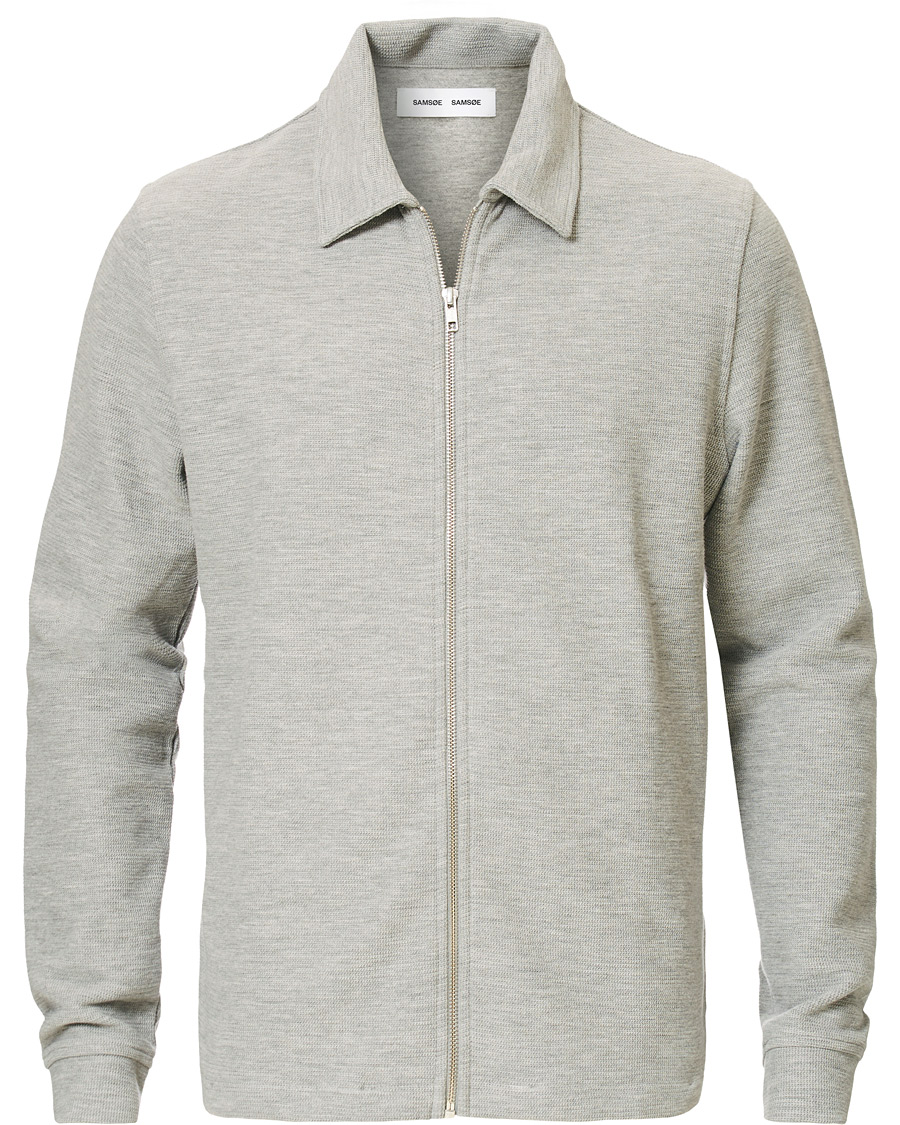 Herre | Gensere | Samsøe Samsøe | Samsøe & Samsøe Herrskov Zip Cardigan Grey Mel