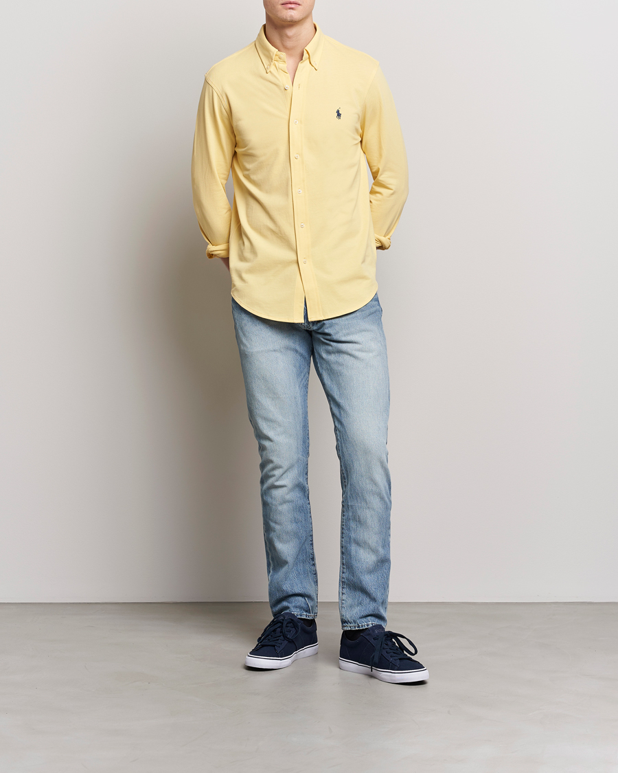Herre | Skjorter | Polo Ralph Lauren | Featherweight Mesh Shirt Corn Yellow