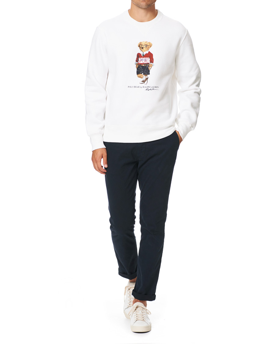 Herre | Gensere | Polo Ralph Lauren | Printed Sports Bear Sweatshirt White