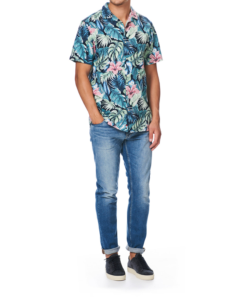 Herre | Skjorter | Tommy Hilfiger | Hawaiian Printed Short Sleeve Shirt Green Bay