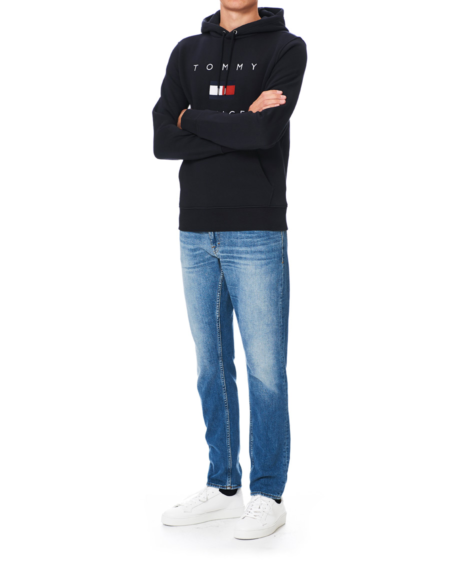 Herre | Gensere | Tommy Hilfiger | Flag Logo Hoodie Desert Sky