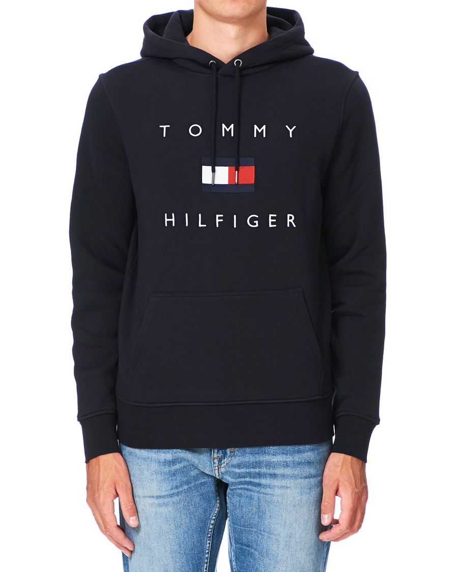 Herre | Gensere | Tommy Hilfiger | Flag Logo Hoodie Desert Sky